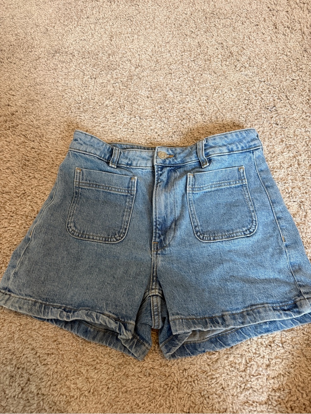 Mango Blue Denim Shorts
